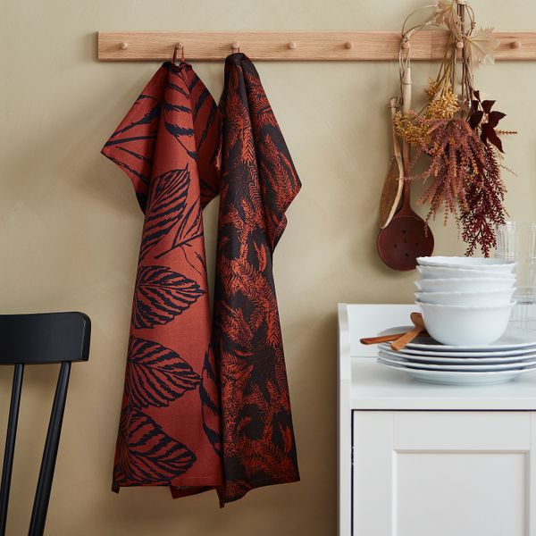 Полотенце кухонное, черный/красный 50x70 см IKEA HÖSTKVÄLL ХЁСТКВЭЛЛ 704.974.93 - схема-чертеж с размерами