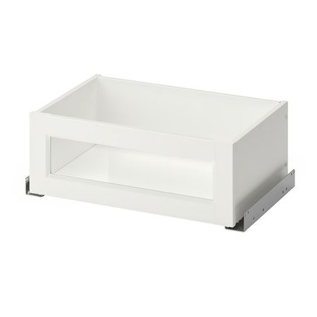 KOMPLEMENT Ящик/стеклянная фронтальная панель - белый 50x35 см