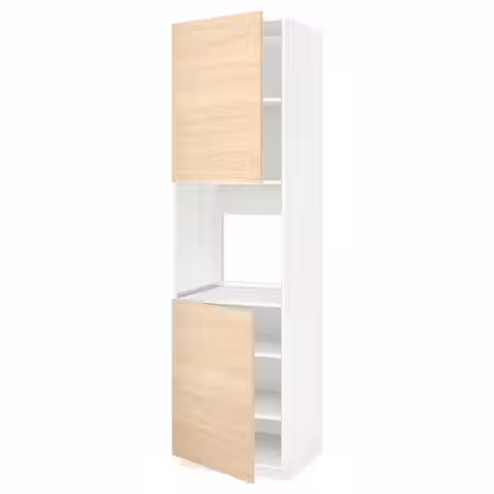 METOD Высок шкаф д/духовки/2дверцы/полки