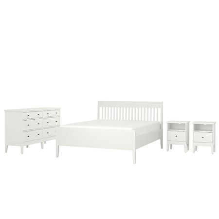 Комплект мебели для/спальни, 4 предм., белый 160x200 см IKEA IDANÄS ИДАНЭС 094.880.44