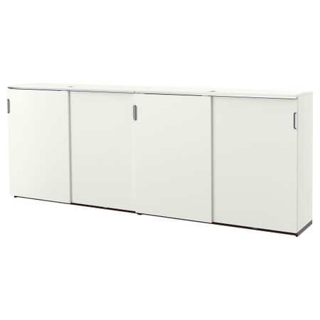 Комбинация для хранения с раздвижной дверцами ГАЛАНТ, белый (320x120 см)
