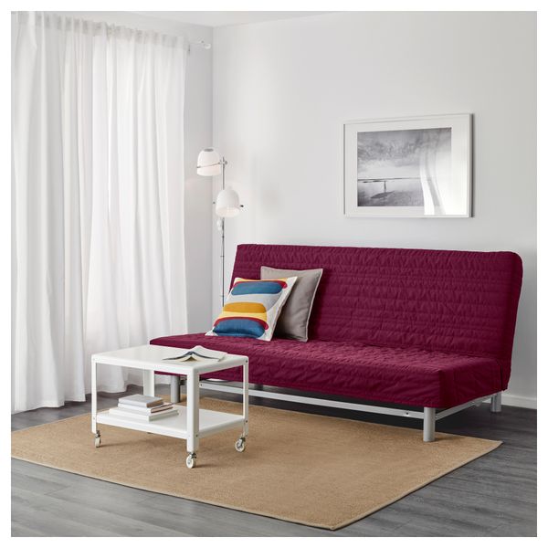 Диван-кровать 3-местный БЕДИНГЕ ЛЁВОС, Книса малиновый - фото 2