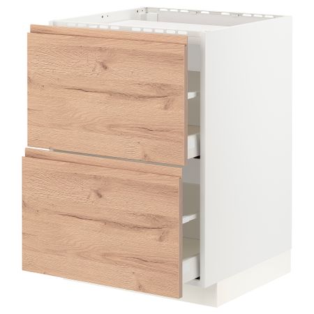 Шкаф для варочной панели, 2 фасада, 2 ящика, 60x60 cm IKEA METOD МЕТОД, MAXIMERA МАКСИМЕРА 694.029.76