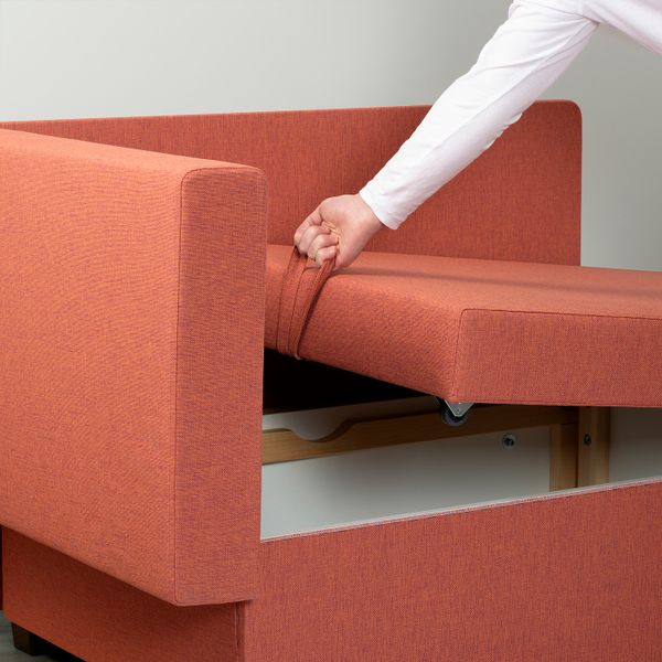 2-местный диван-кровать, Сандсбру оранжевый IKEA GRÄLLSTA ГРЭЛЛЬСТА 404.484.42 - фото 2