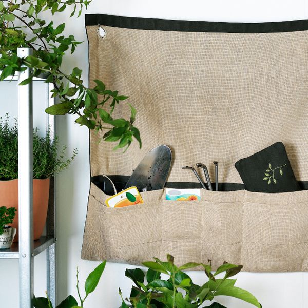 Тканевый органайзер для/инструментов, темно-зеленый бежевый, ручная работа IKEA БОТАНИСК 804.669.24 - фото 4