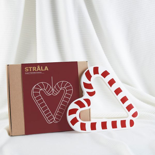 Подвесной светильник, светодиодный, с батарейным питанием, карамельная трость IKEA СТРОЛА 504.458.29 - схема-чертеж с размерами