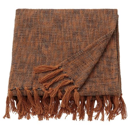 Плед, оранжевый 120x180 см IKEA HÖSTKVÄLL ХЁСТКВЭЛЛ 604.973.99