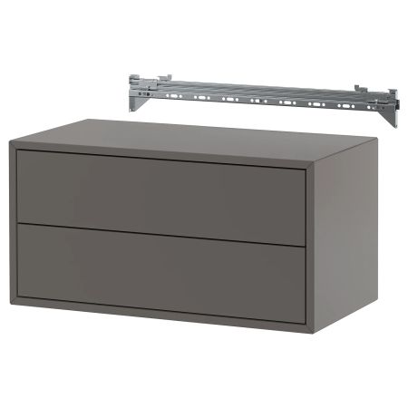 EKET Комбинация д/хранения - с 2 ящиками/темно-серый 70x35x35 см