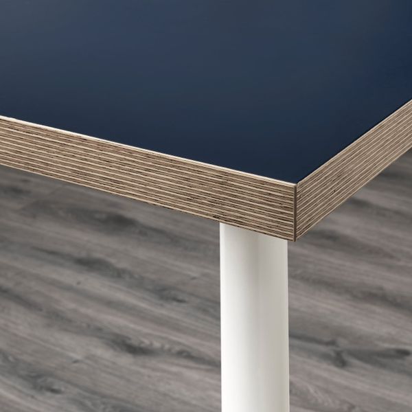 Стол, синий, белый 150x75 см IKEA ЛИННМОН / АЛЕКС 392.791.62 - схема-чертеж с размерами