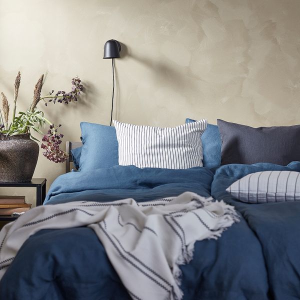 Пододеяльник и наволочка, темно-синий 150x200/50x70 см IKEA PUDERVIVA ПУДЕРВИВА 504.671.85 - фото 2