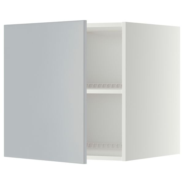 Верхний шкаф на холодильник, морозильник МЕТОД, белый, Веддинге серый - схема-чертеж с размерами