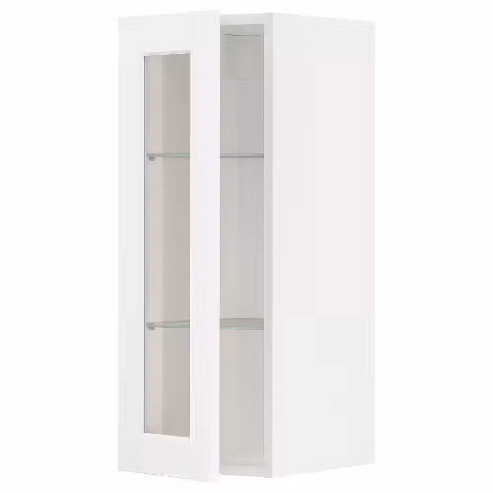 METOD Навесной шкаф/полки/стеклян дверца - фото 1