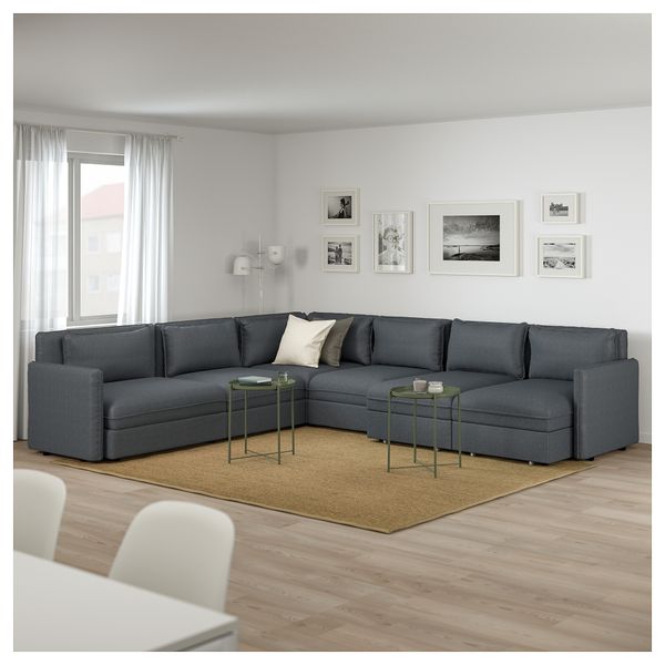 6-местный диван-кровать ВАЛЛЕНТУНА, Хилларед темно-серый - фото 2