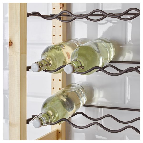 2 секции, полки/шкаф/комод ИВАР, сосна, серый (92x30x179 см) - схема-чертеж с размерами