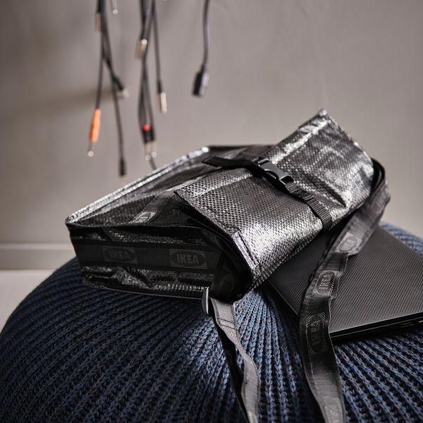 Сумка, 34x43x10 см/13 л, черный IKEA OBEGRÄNSAD 605.251.37 - фото 4