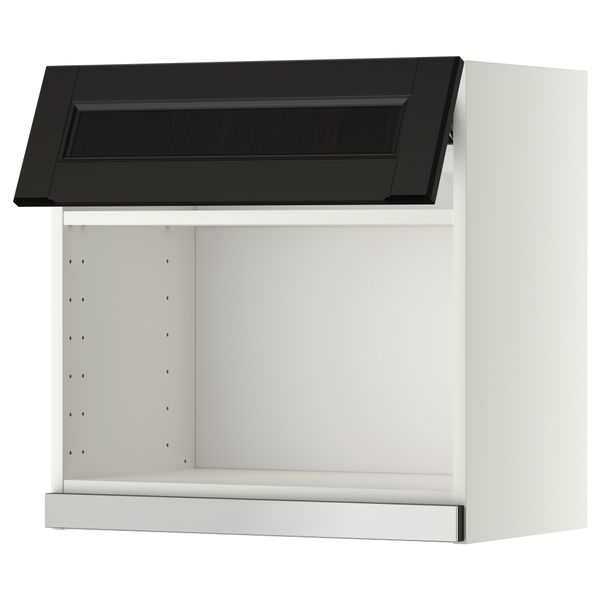 Навесной шкаф для СВЧ-печи МЕТОД, белый, Лаксарби черно-коричневый - схема-чертеж с размерами