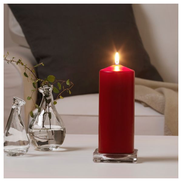 Неароматическая свеча формовая ФЕНОМЕН, красный (20 см) - схема-чертеж с размерами