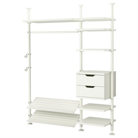 2 секции СТОЛЬМЕН, белый (190x50x210-330 см)