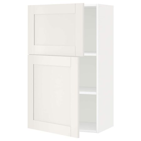 Навесной шкаф с полками/2дверцы, белый/Сэведаль белый 60x100 см IKEA METOD МЕТОД 892.230.21