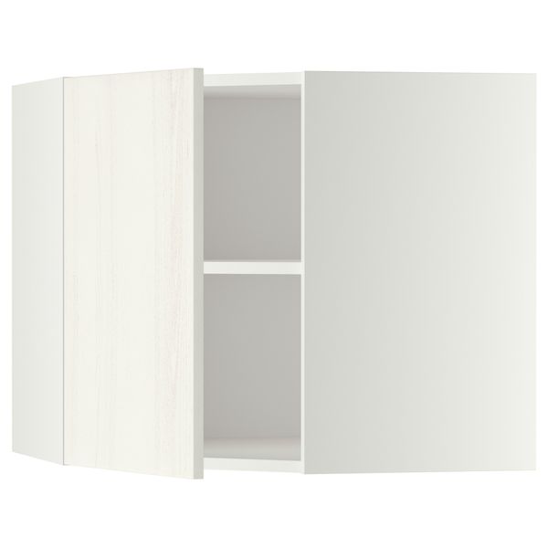 Угловой навесной шкаф с полками МЕТОД, белый, Росдаль белый - схема-чертеж с размерами