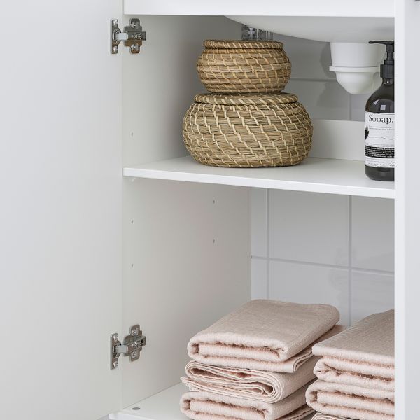 Комплект мебели для ванной, 4 предм., белый/ЭНСЕН смеситель 61 см IKEA FULLEN ФУЛЛЕН / TÄLLEVIKEN ТЭЛЛЕВИКЕН 593.046.22 - фото 1