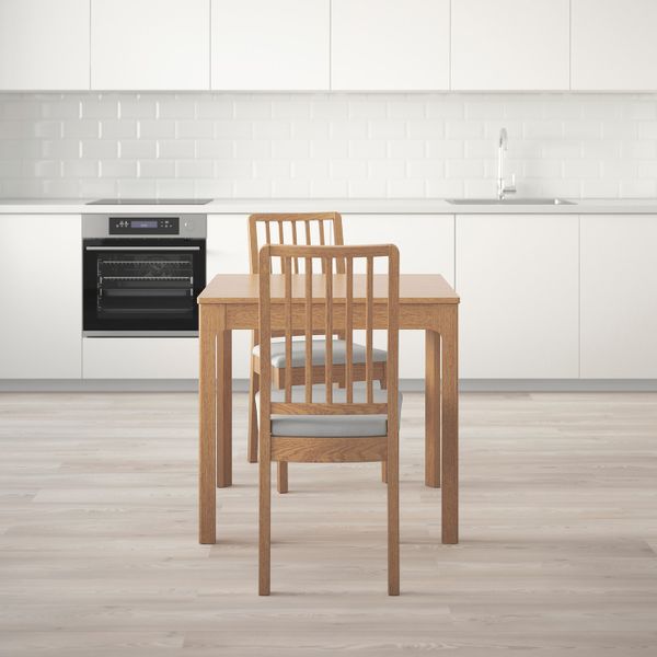 Стол и 2 стула, дуб/Рамна светло-серый 80/120 см IKEA EKEDALEN ЭКЕДАЛЕН / EKEDALEN ЭКЕДАЛЕН 292.394.40 - фото 2