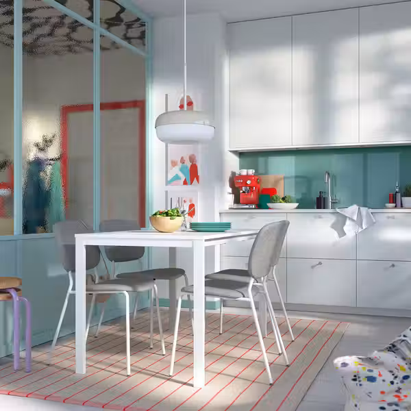 VIHALS Стол - белый/белый 125x74 см - фото 3