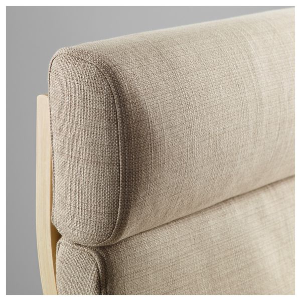 Кресло ПОЭНГ, березовый шпон, Исунда бежевый - фото 4