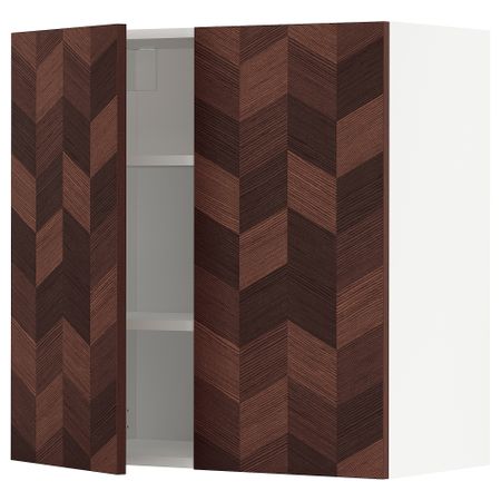 Навесной шкаф с полками, 2 дверцы IKEA METOD МЕТОД 594.567.76