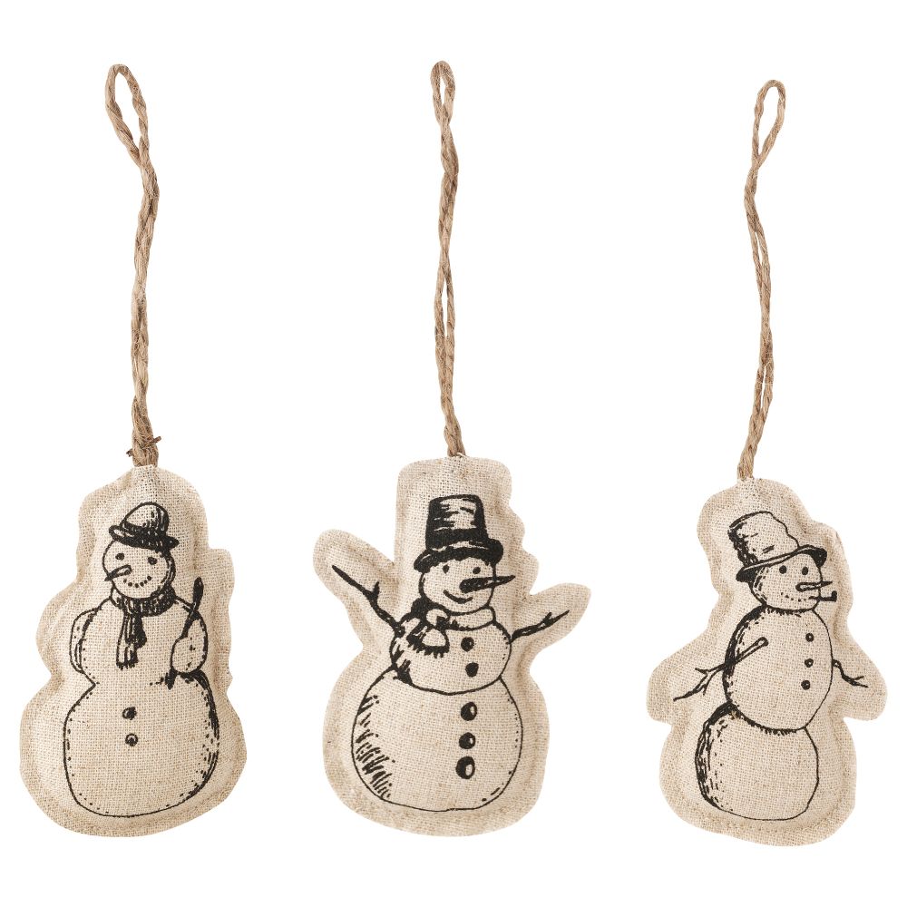 Украшение подвесное ВИНТЕР 2015, текстиль снеговик - фото 1