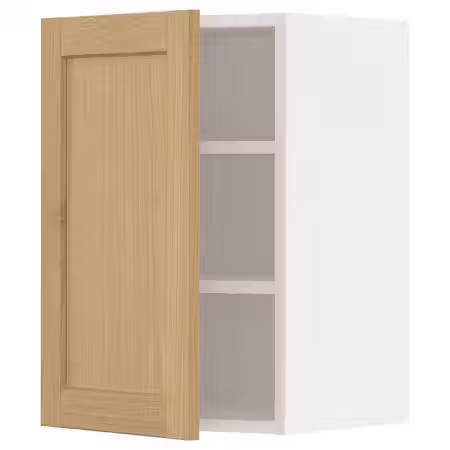 METOD Навесной шкаф с полками - белый/Forsbacka дуб 40x60 см
