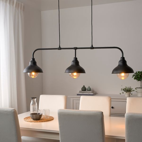 Подвесной светильник с 3 лампами, черный IKEA AGUNNARYD АГУННАРИД 503.647.76 - фото 2