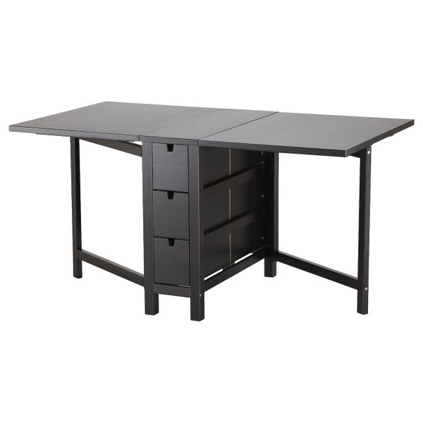 Стол складной, коричнево-чёрный 26/87/148x80 см IKEA NORDEN НОРДЕН 602.522.45 - фото 3
