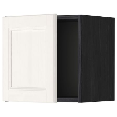 Шкаф навесной МЕТОД, черный, Лаксарби белый