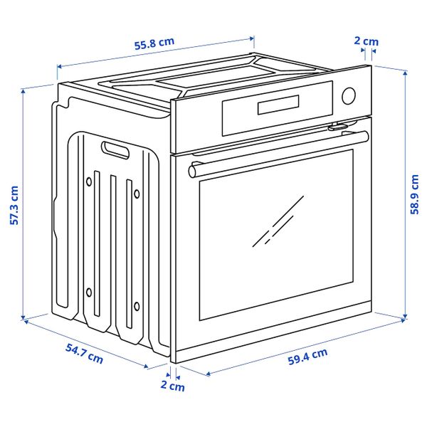IKEA, дополнительный ракурс - схема-чертеж с размерами