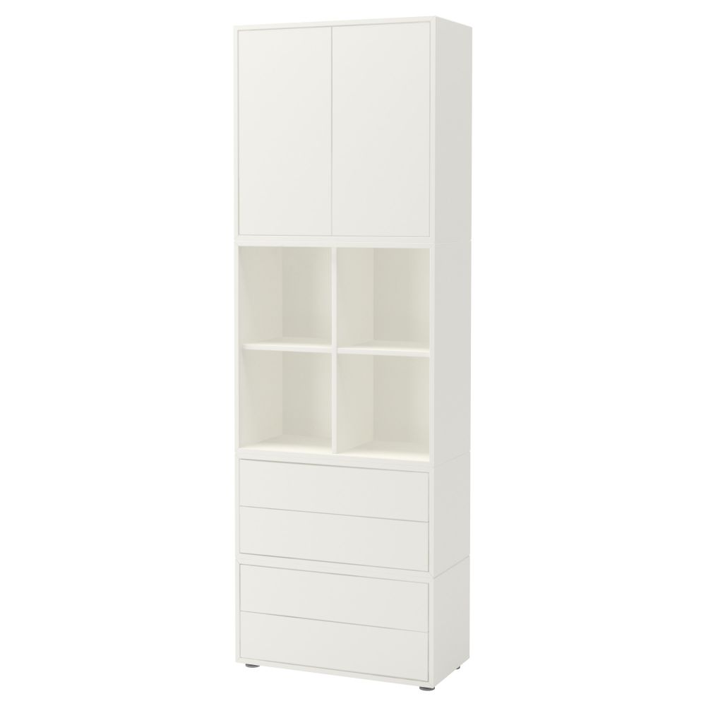 Комбинация шкафов с ножками, белый, 70x35x212 см IKEA EKET ЭКЕТ 492.865.67 - фото 1