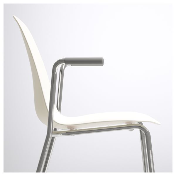 Легкое кресло ЛЕЙФ-АРНЕ, белый, Дитмар хромированный - фото 6