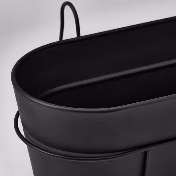 VITLÖK Ящик для цветов с держ - д/дома/улицы/антрацит 56x20 см - схема-чертеж с размерами