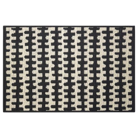 Придверный коврик, 40x60 см, черный-бежевый IKEA HÅLLPLATSA ПЛАТСА 205.600.38