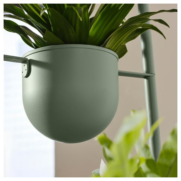 Подставка с 3 кашпо, для дома, улицы светлый серо-зеленый IKEA DAKSJUS 005.670.26 - фото 6