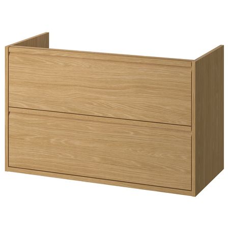 ÄNGSJÖN Шкаф для раковины с ящиками - под дуб 100x48x63 см