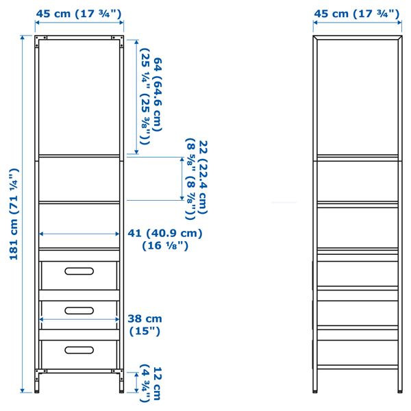Стеллаж ВЕБЕРЁД, естественный (45x181 см) - фото 5