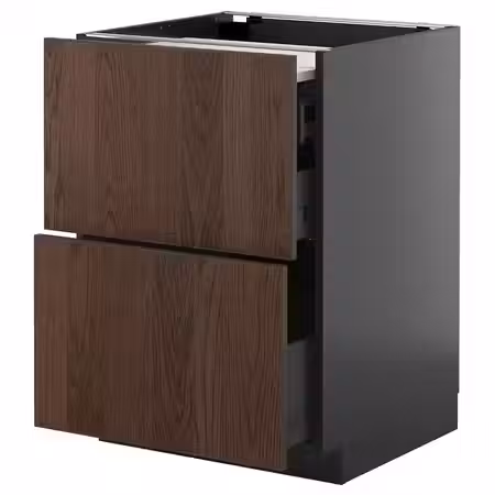 METOD / KNIVSHULT Напольный шкаф с выдвиж панелью/3ящ