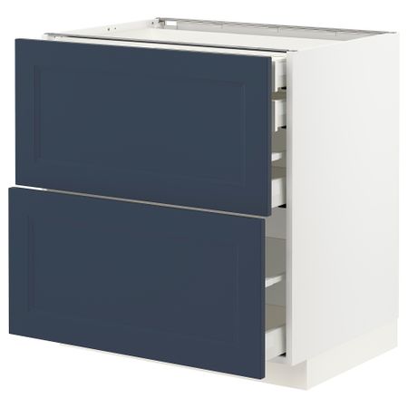 Напольный шкаф 2фасада,2низ, 1 средний, 1 встроенный ящик IKEA METOD МЕТОД, MAXIMERA МАКСИМЕРА 194.029.45
