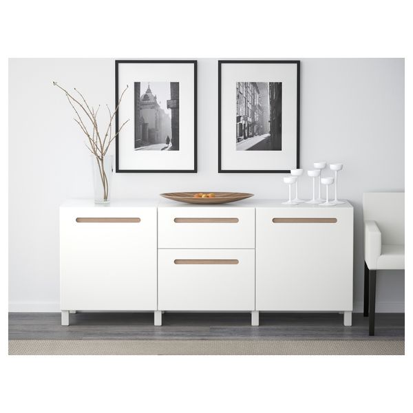 Комбинация для хранения с ящиками БЕСТО, Марвикен белый (180x40x74 см) - фото 2