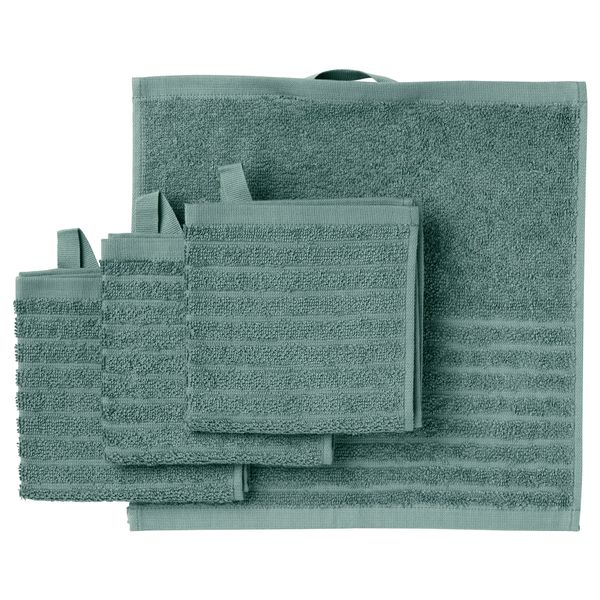 Полотенце, 30x30 см, серо-бирюзовый IKEA VÅGSJÖN ВОГШЁН 604.880.45 - фото 1