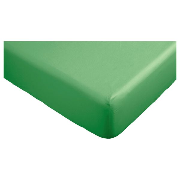 Простыня натяжная ДВАЛА, зеленый - схема-чертеж с размерами