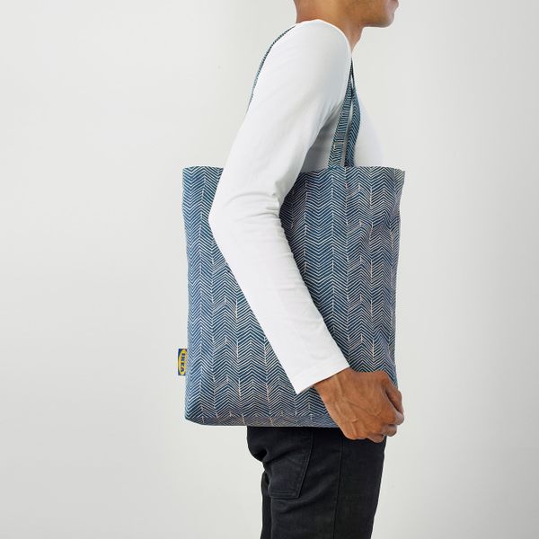 Сумка, синий-бежевый IKEA ТРЕБЛАД 803.958.37 - фото 2