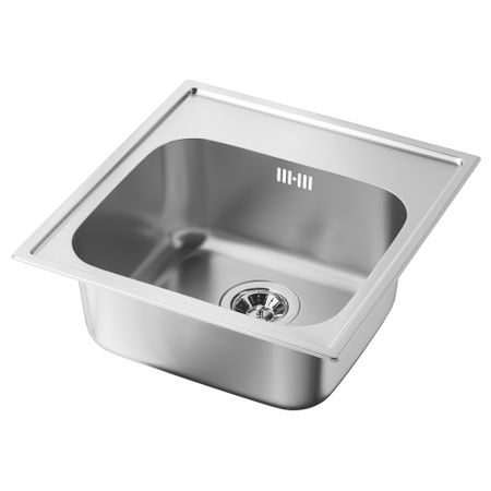 Мойка одинарная врезная БУХОЛЬМЕН, нержавеющ сталь (48x50 см)