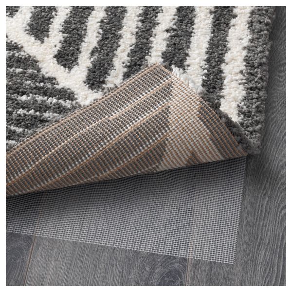 Ковер, длинный ворс БИРКЕТ, желтый, серый (200x200 см) - фото 3